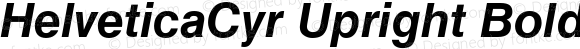 HelveticaCyr Upright Bold Italic