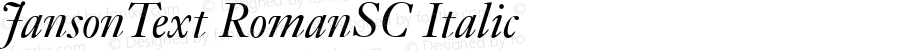 Janson Text 56 Italic Oldstyle Figures