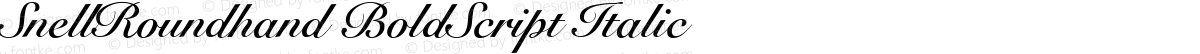 SnellRoundhand BoldScript Italic