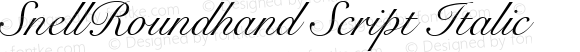 SnellRoundhand Script Italic
