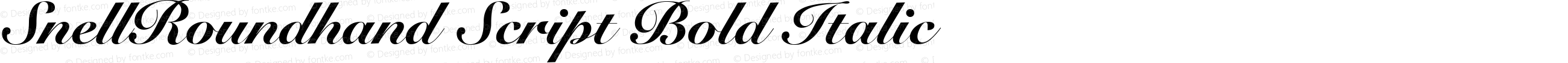 SnellRoundhand Script Bold Italic