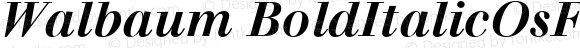 Walbaum Bold Italic Oldstyle Figures