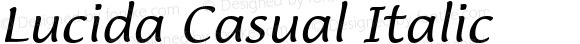 Lucida Casual Italic