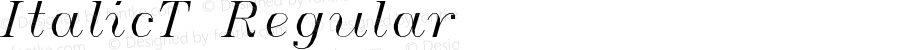 ItalicT Regular Macromedia Fontographer 4.1.3 4/14/97