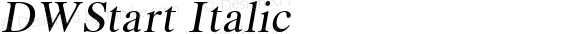 DWStart Italic