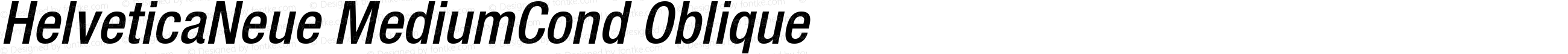 Helvetica 67 Medium Condensed Oblique