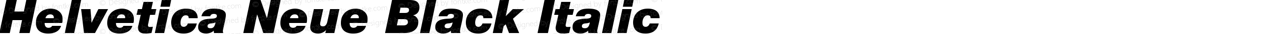 Helvetica Neue Black Italic