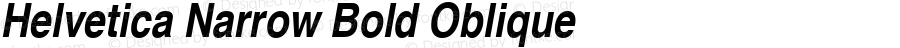 Helvetica Narrow Bold Oblique Version 1.3 (Hewlett-Packard)