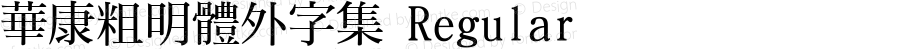 華康粗明體外字集 Regular