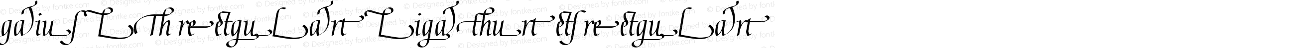 Gaius LT Regular Ligatures