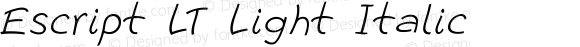 Escript LT Light Italic