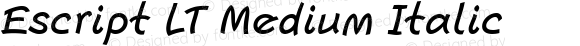 Escript LT Medium Italic