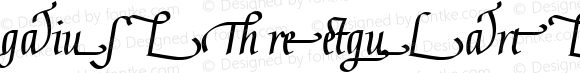 Gaius LT RegularLigatures Bold Version 1.0