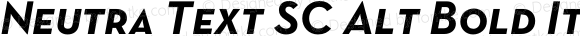 Neutra Text SC Alt Bold Italic