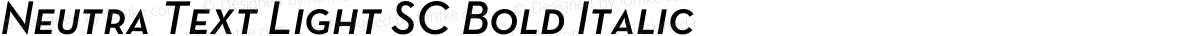 Neutra Text Light SC Bold Italic