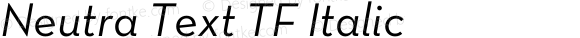 Neutra Text TF Italic