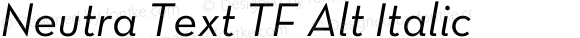 Neutra Text TF Alt Italic