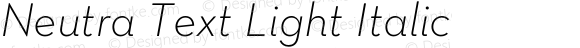 Neutra Text Light Italic