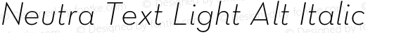 Neutra Text Light Alt Italic