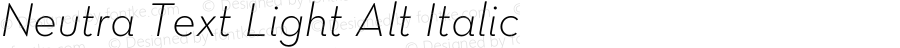 Neutra Text Light Alt Italic