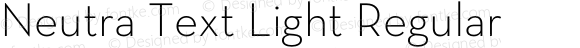 Neutra Text Light Regular
