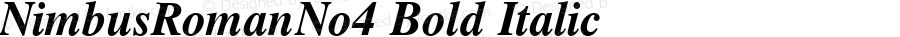 NimbusRomanNo4 Bold Italic