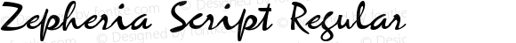 Zepheria Script Regular Macromedia Fontographer 4.1 23.03.02
