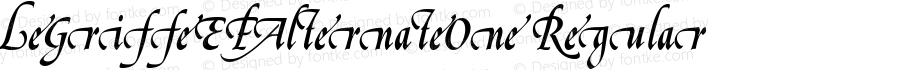 LeGriffeEFAlternateOne Regular Macromedia Fontographer 4.1 4/29/03