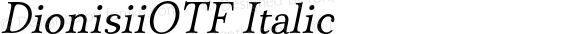 DionisiiOTF Italic