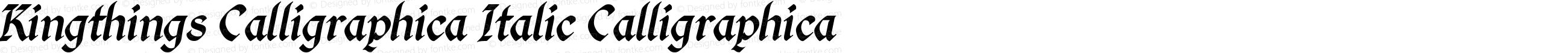 Kingthings Calligraphica Italic Calligraphica