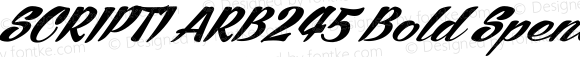 SCRIPT1 ARB245 Bold Spenceria Normal 1.0 Tue Mar 28 10:33:42 2000