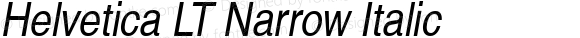 Helvetica LT Narrow Italic