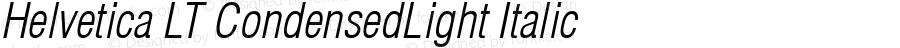 Helvetica LT Condensed Light Oblique