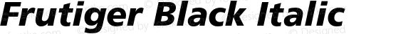 Frutiger Black Italic