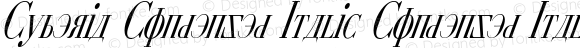 Cyberia Condensed Italic Condensed Italic