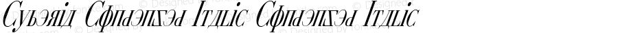 Cyberia Condensed Italic Condensed Italic 2