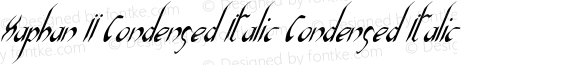 Xaphan II Condensed Italic Condensed Italic