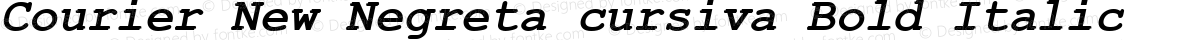 Courier New Negreta cursiva Bold Italic