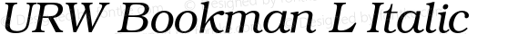 URW Bookman L Light Italic