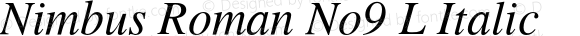 Nimbus Roman No9 L Regular Italic