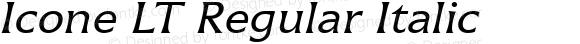 Icone LT Regular Italic Version 1.0