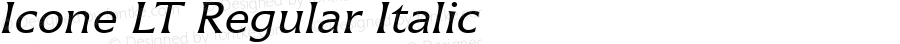 Icone LT Regular Italic Version 1.0