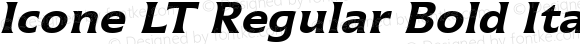 Icone LT Regular Bold Italic Version 1.0