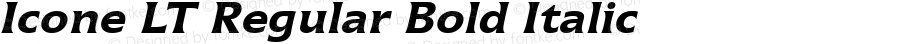 Icone LT Regular Bold Italic Version 1.0