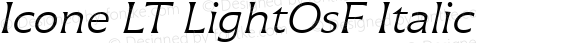 Icone LT LightOsF Italic