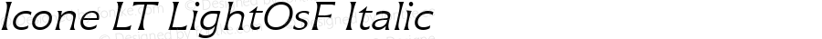 Icone LT LightOsF Italic Version 1.0