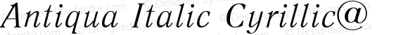 Antiqua Italic Cyrillic@