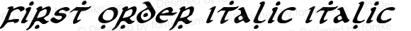 First Order Italic