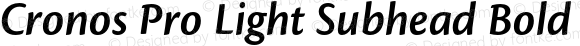 Cronos Pro Light Subhead Bold Italic