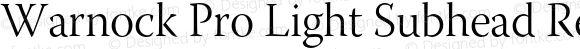 Warnock Pro Light Subhead Regular